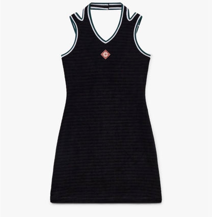 Robe Tennis en velours texturé