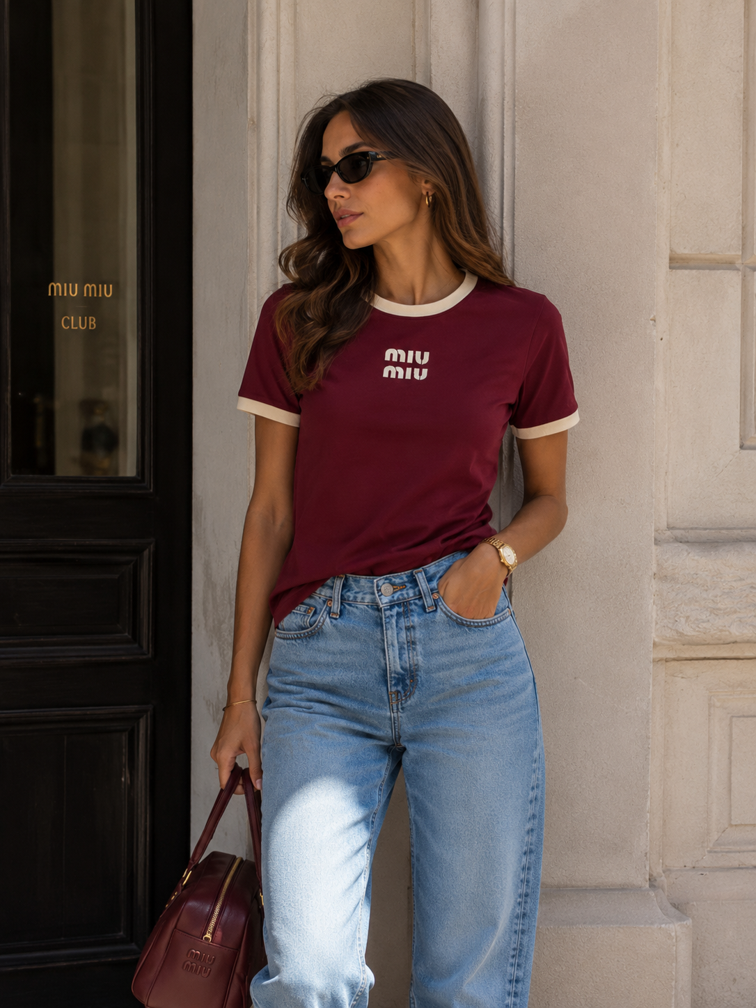 T-shirt Bordeaux